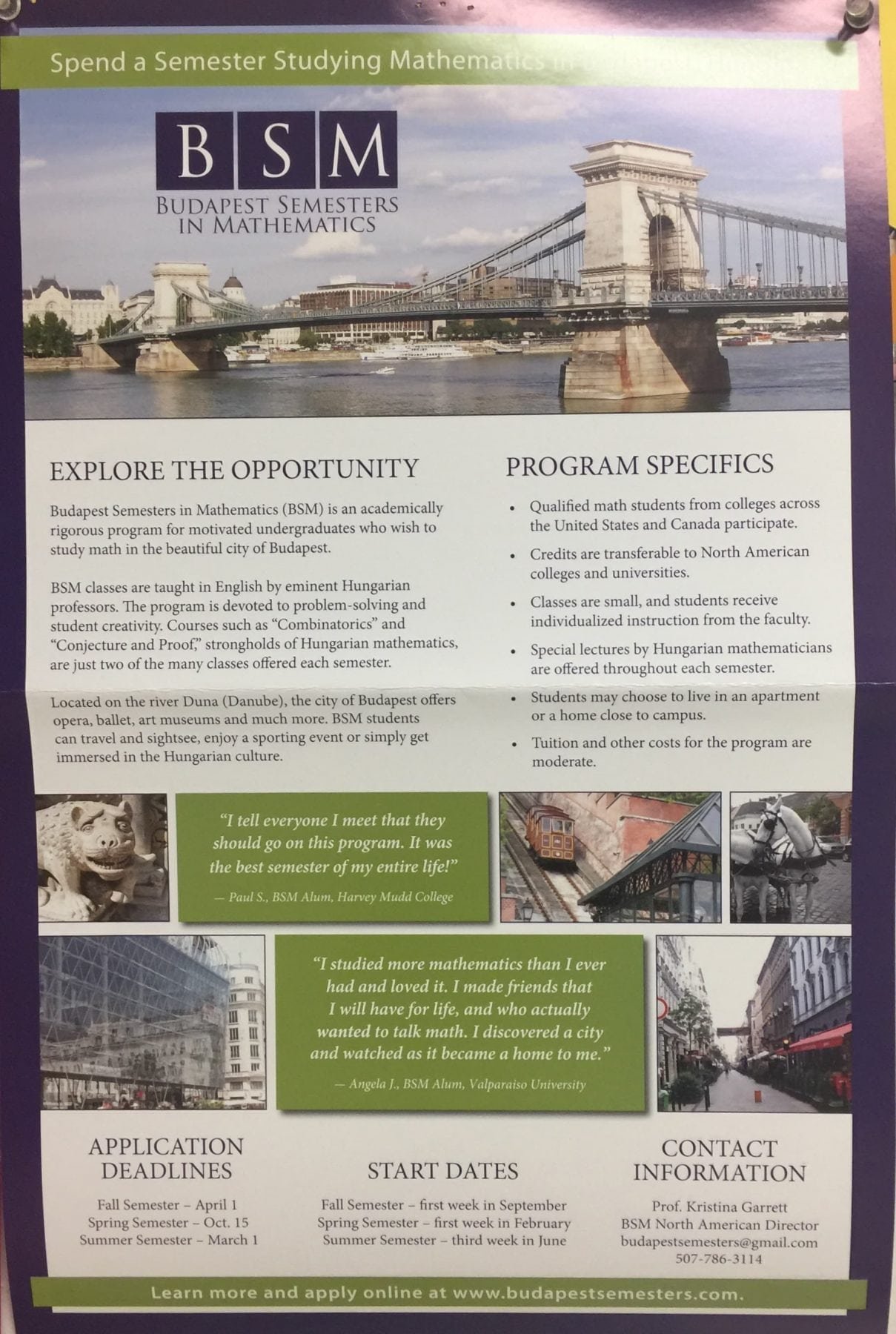 Budapest Semesters in Mathematics